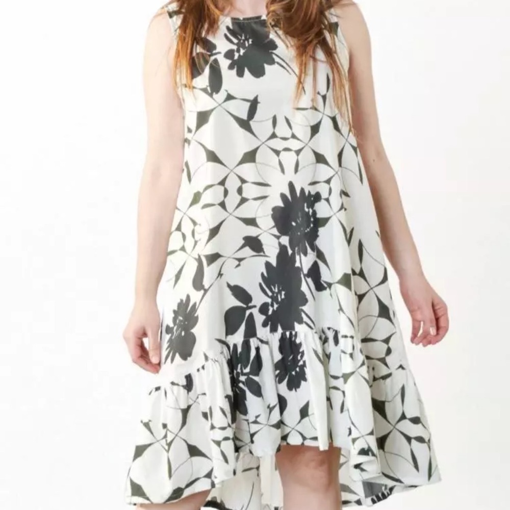 NWT Bryn Walker Angelita Floral Cotton Sleeveless High Low Dress Sz XXS $198